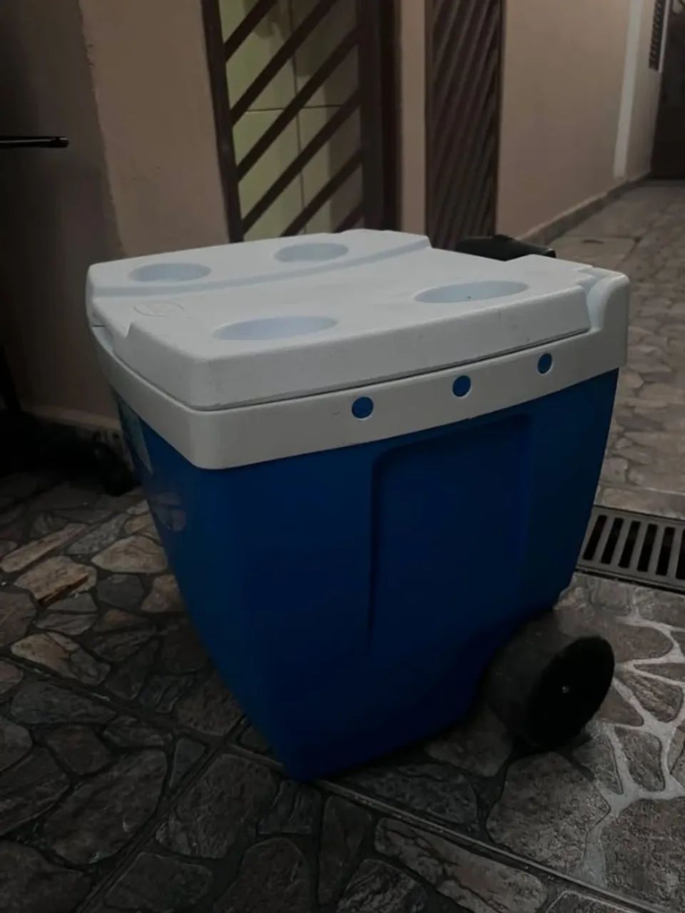 Caixa Termica 42 Litros Azul Com Rodinha - Foto 2