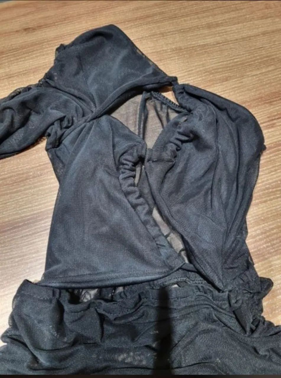 vestido tubinho de tule - Foto 4