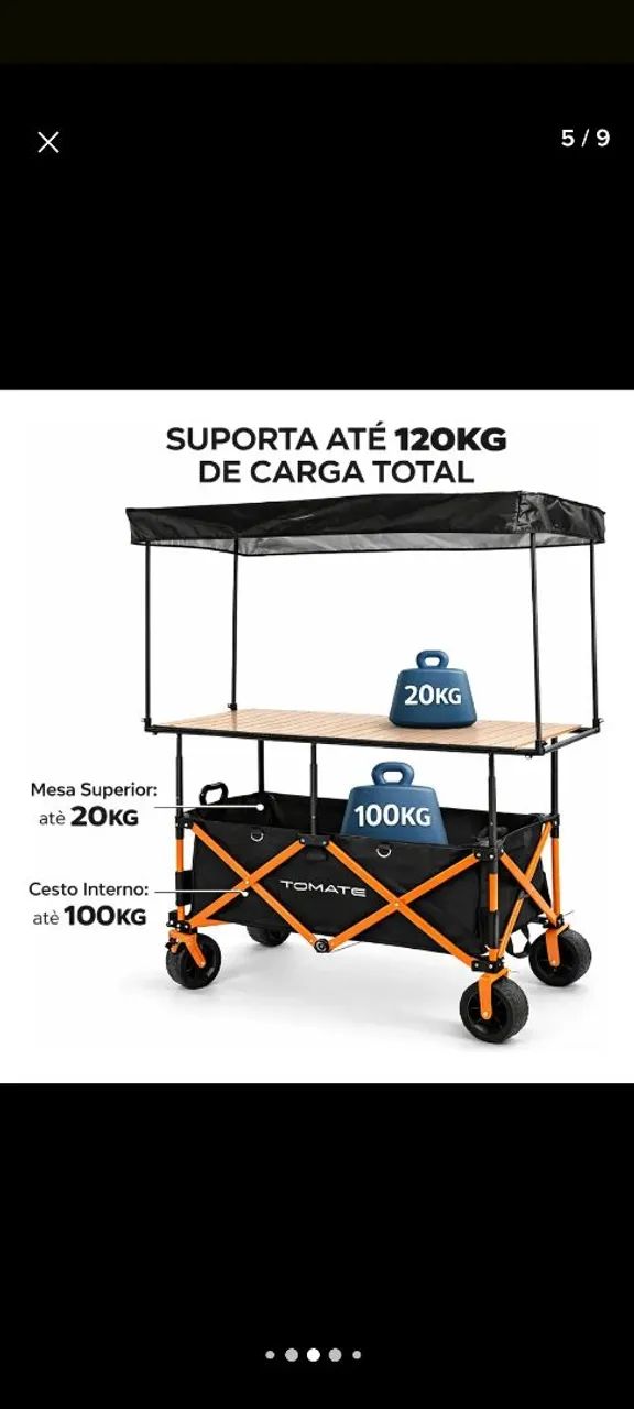 Carrinho Multiuso dobrável - Foto 2