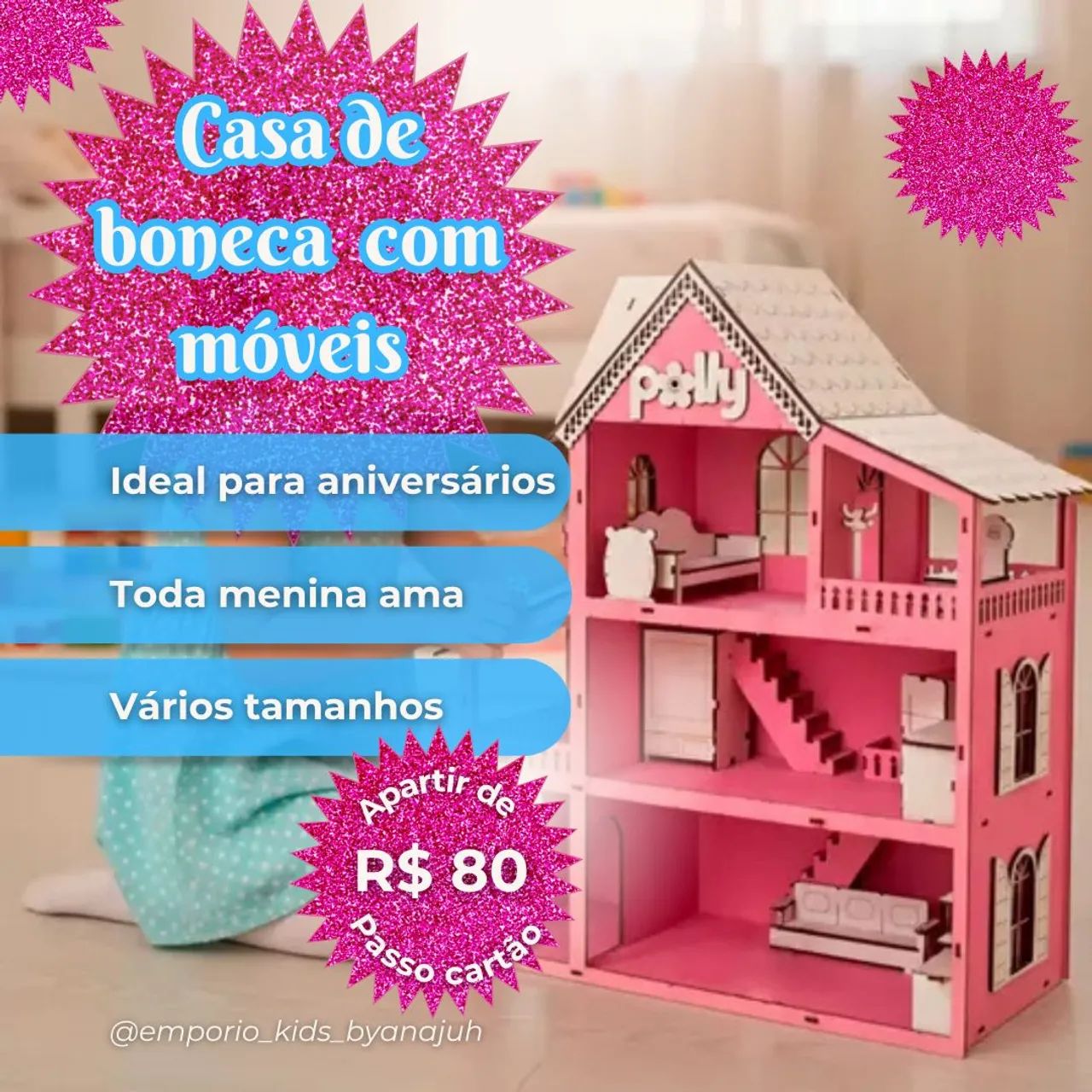 Vendo casas de boneca com móveis 