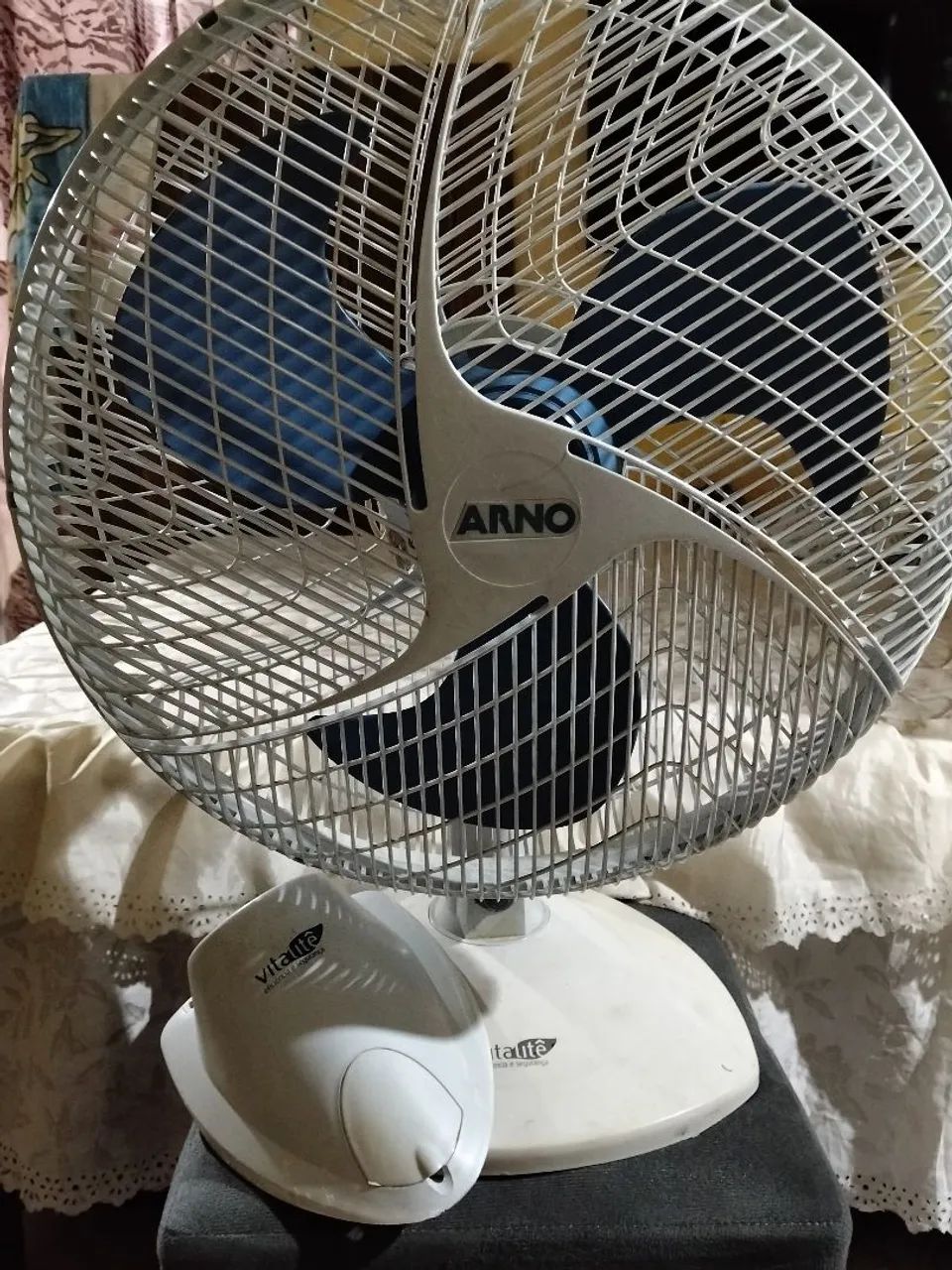 Ventilador Arno 40 cm todo completo com suporte para parede 