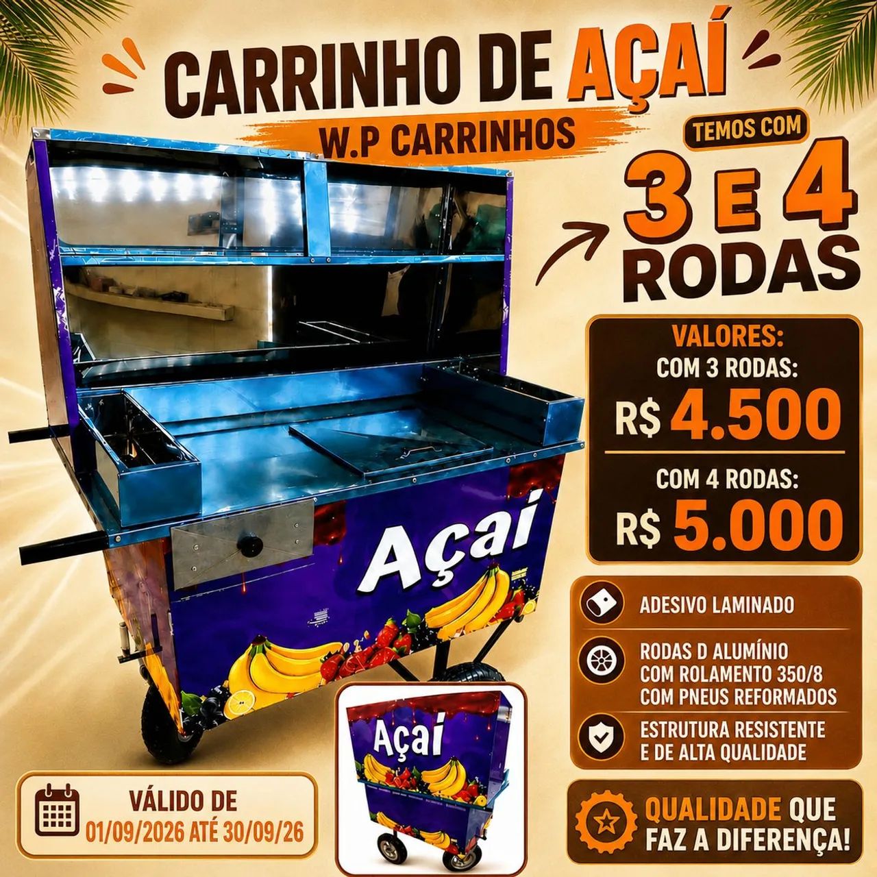 Carrinhos de açaí médio  - Foto 5