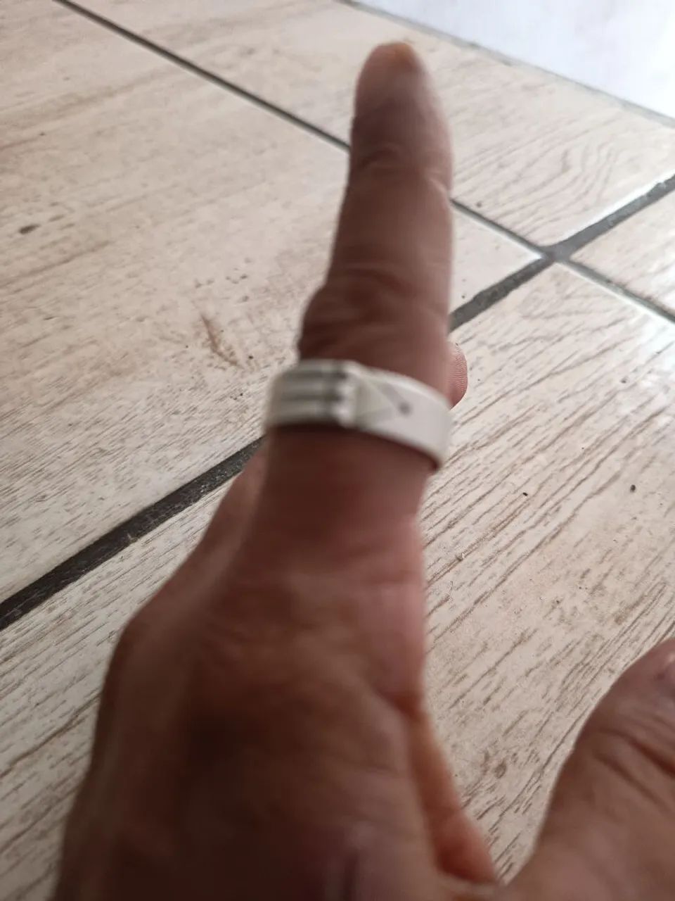 Anel de prata masculino, número 10