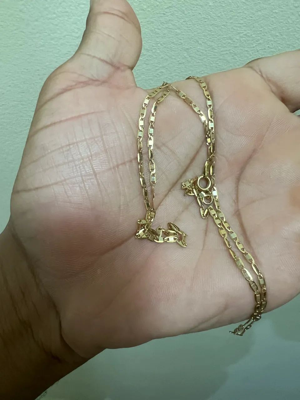 Cordão de ouro 18k piastrine 55cm 