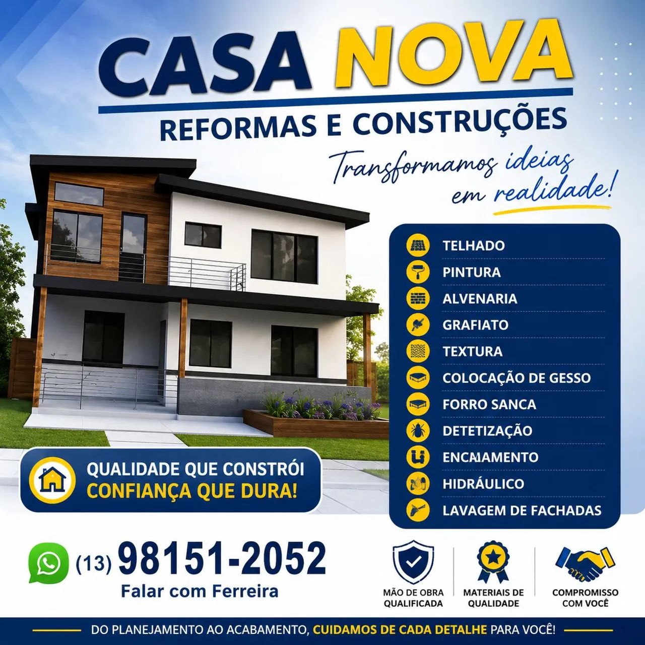 Pedreiro Ferreira: Construindo Sonhos com Qualidade e Confiança!