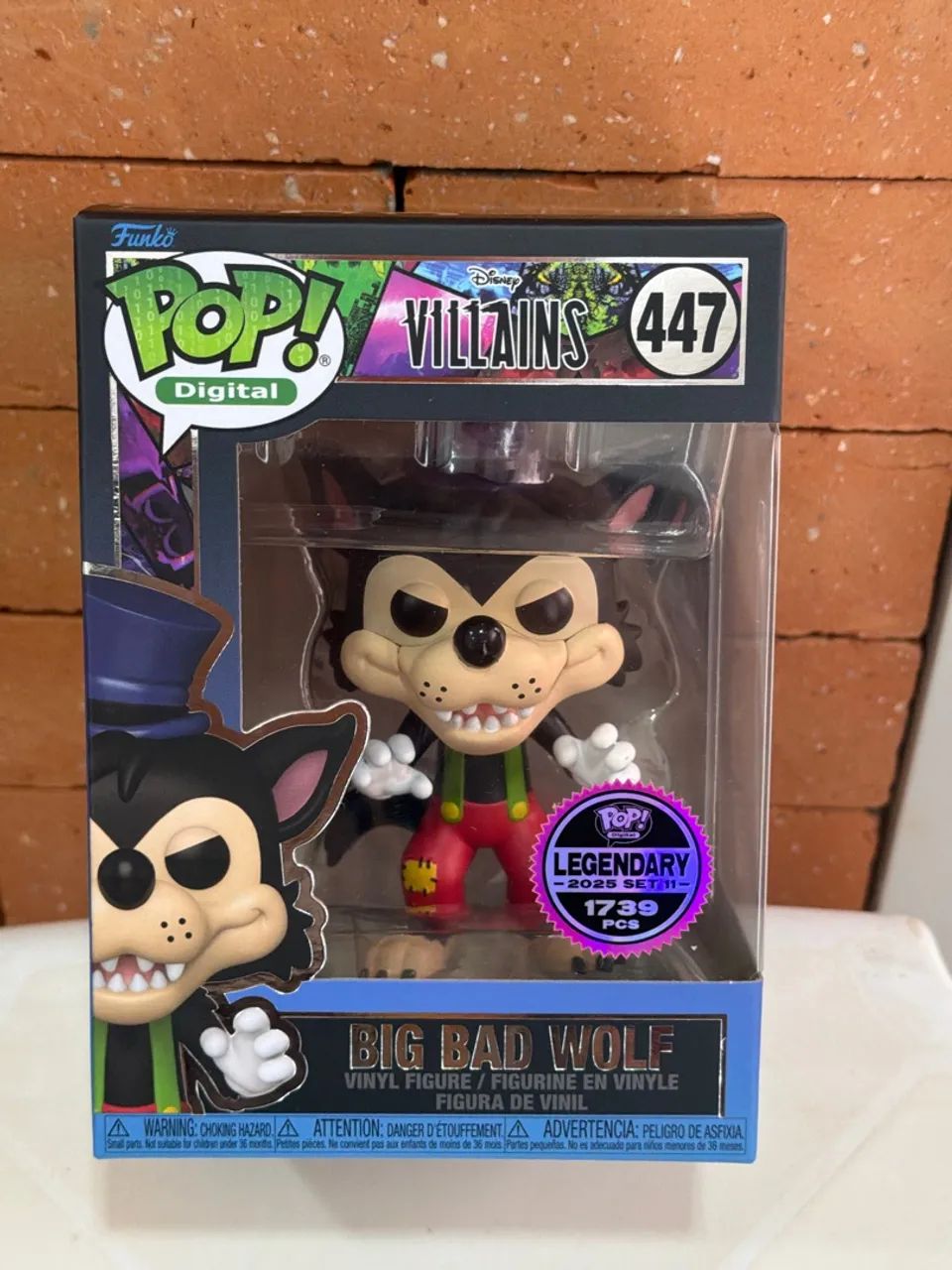 BONECO FUNKO POP NFT DIGITAL VILLAINS BIG BAD WOLF 447