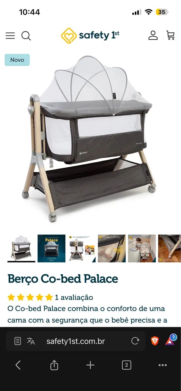 Berço Co-bed Safety 1st Palace - Foto 3