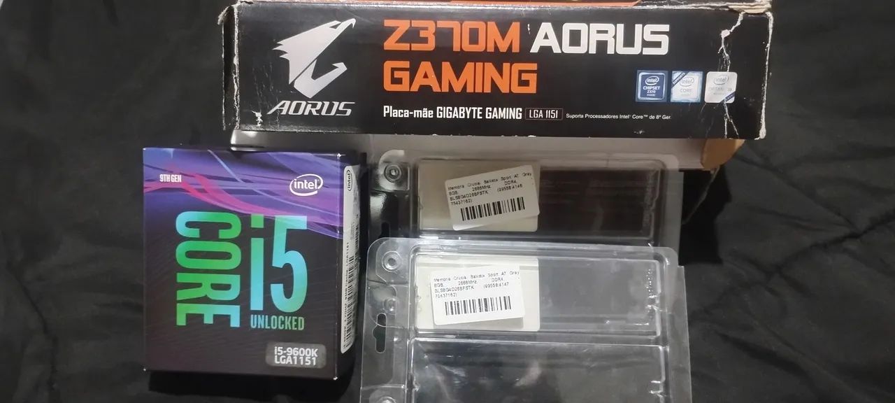 Processador core i5 9600k R$650 reais( desempenho e performace)