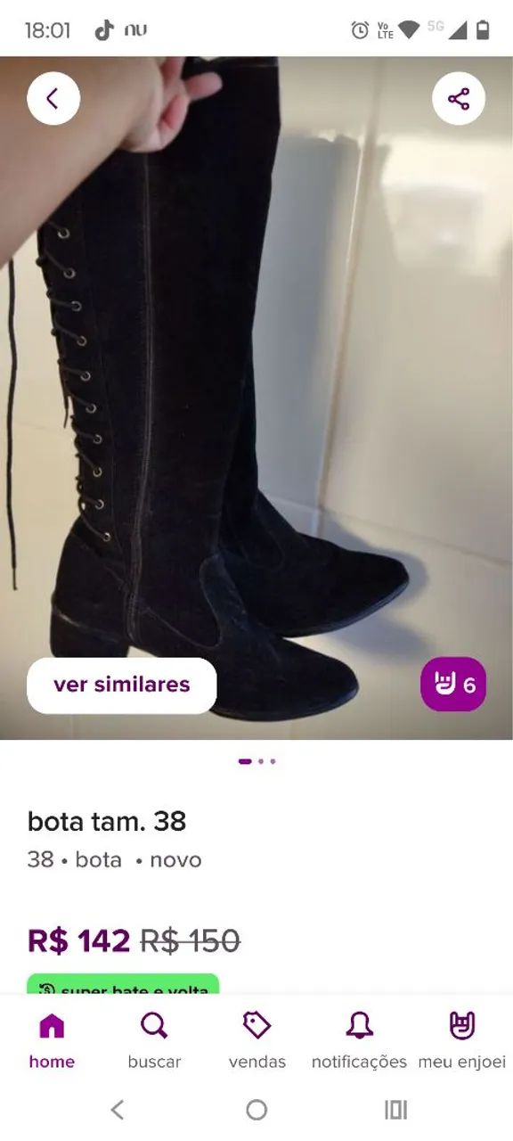 Bota cano longo novíssima  - Foto 2