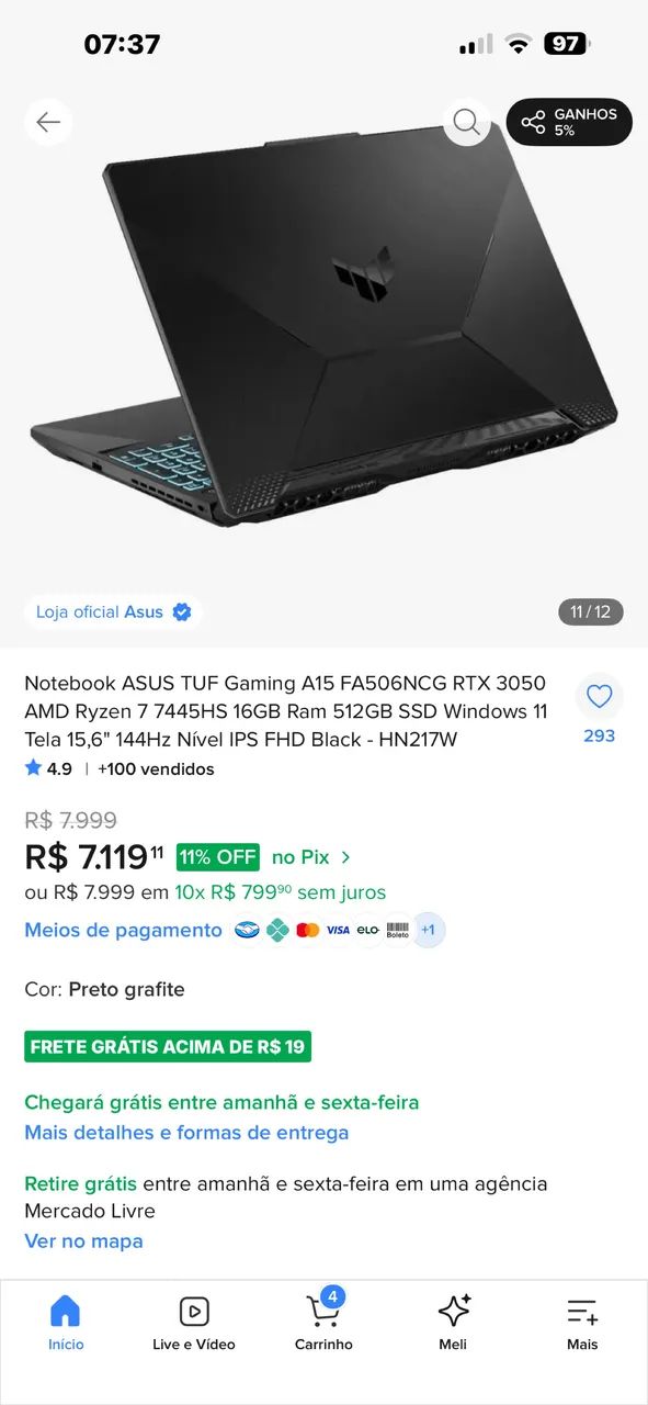 notebook gamer asus tuf 