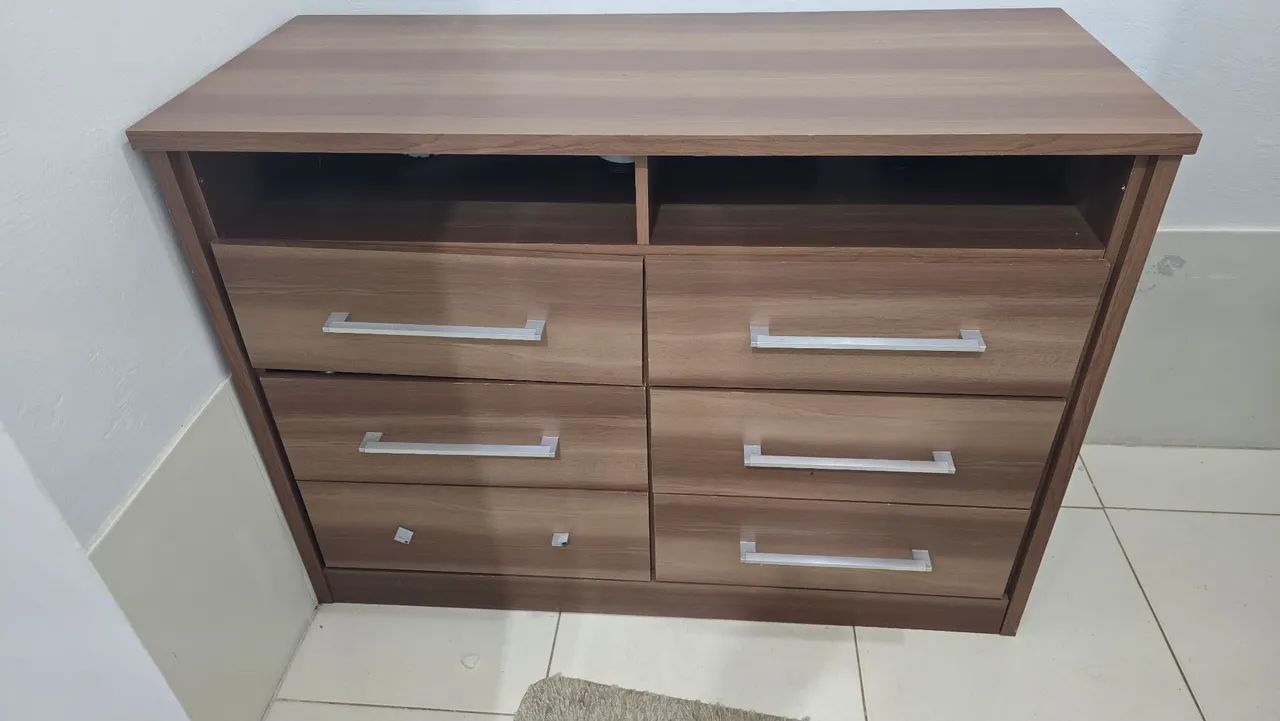 Cômoda 6 gavetas MDF