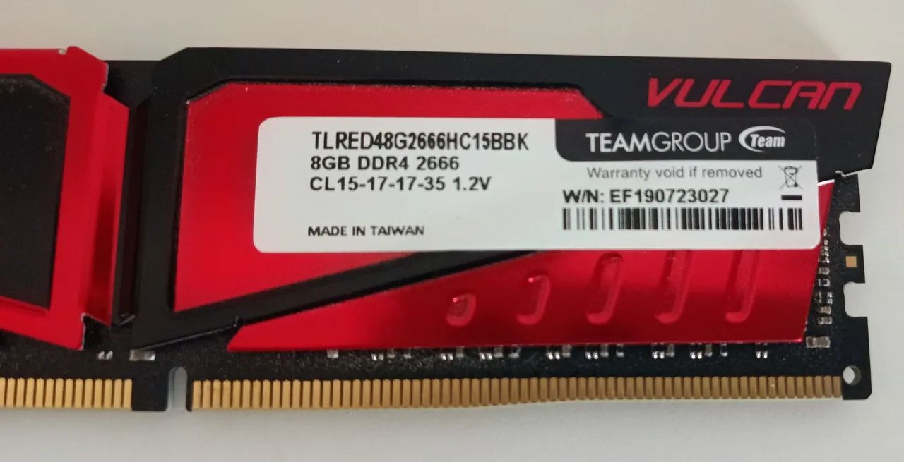 DDR4 16GB（8GB×2）2666MHz TEAMGROUP Kit 16gb (2x 8gb) DDR4 Team group 2666mhz - Memória RAM - Setor