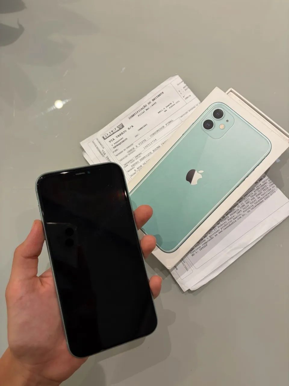 IPHONE 11 128GB VERDE ÁGUA COM CAIXA E NF - Foto 5