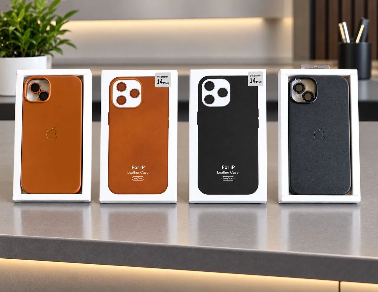 Capa modelo couro Iphone 14 15 e 16 Plus  - Foto 2