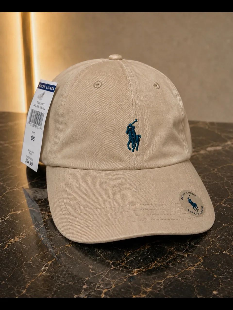 Boné polo Ralph Lauren bege e marinho - Foto 5