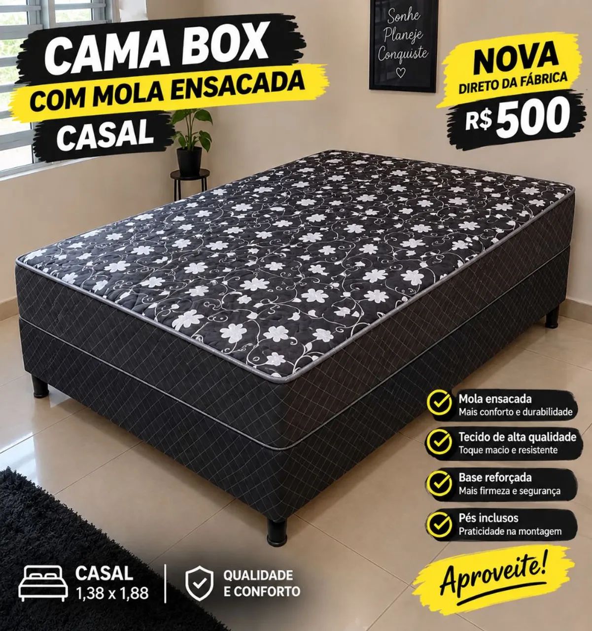 cama box casal 