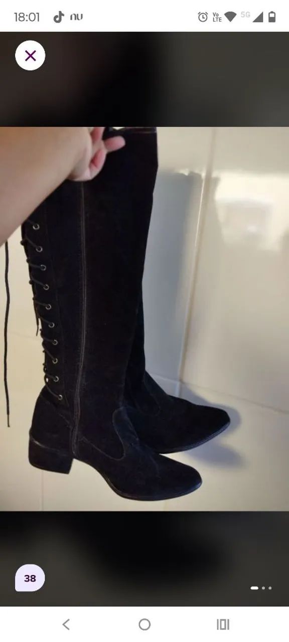 Bota cano longo novíssima 