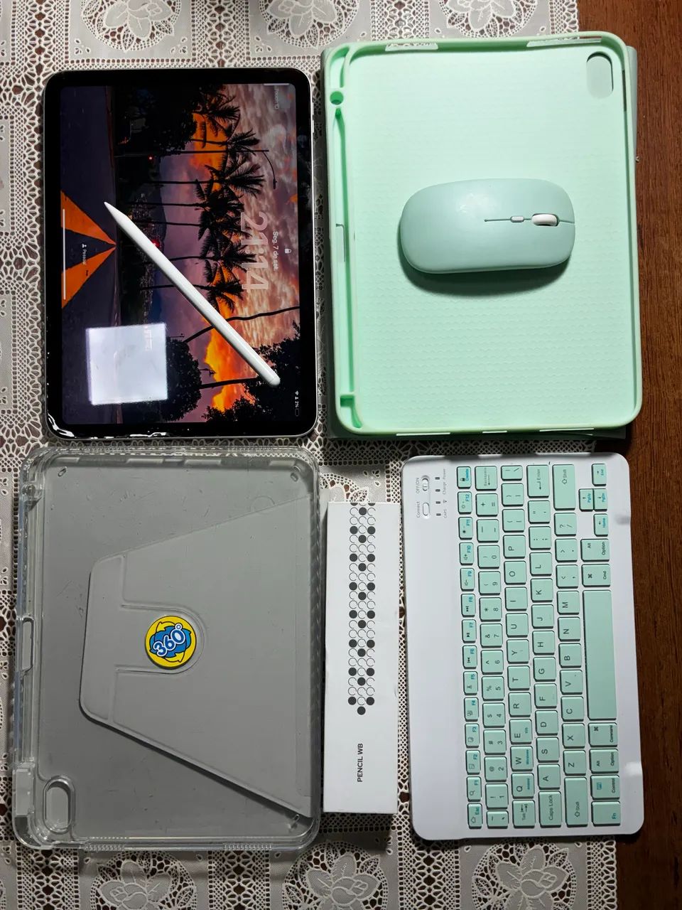  iPad 10ª Geração 64GB + Teclado + Mouse + 3 Capas + Caixa Original  - Foto 5