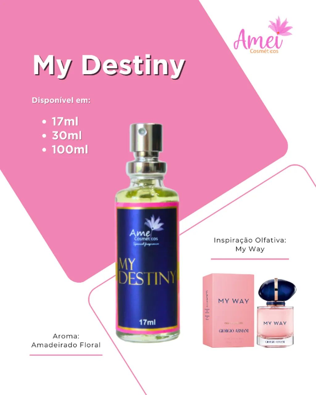 Perfume Amei Cosméticos My Destiny 17ml