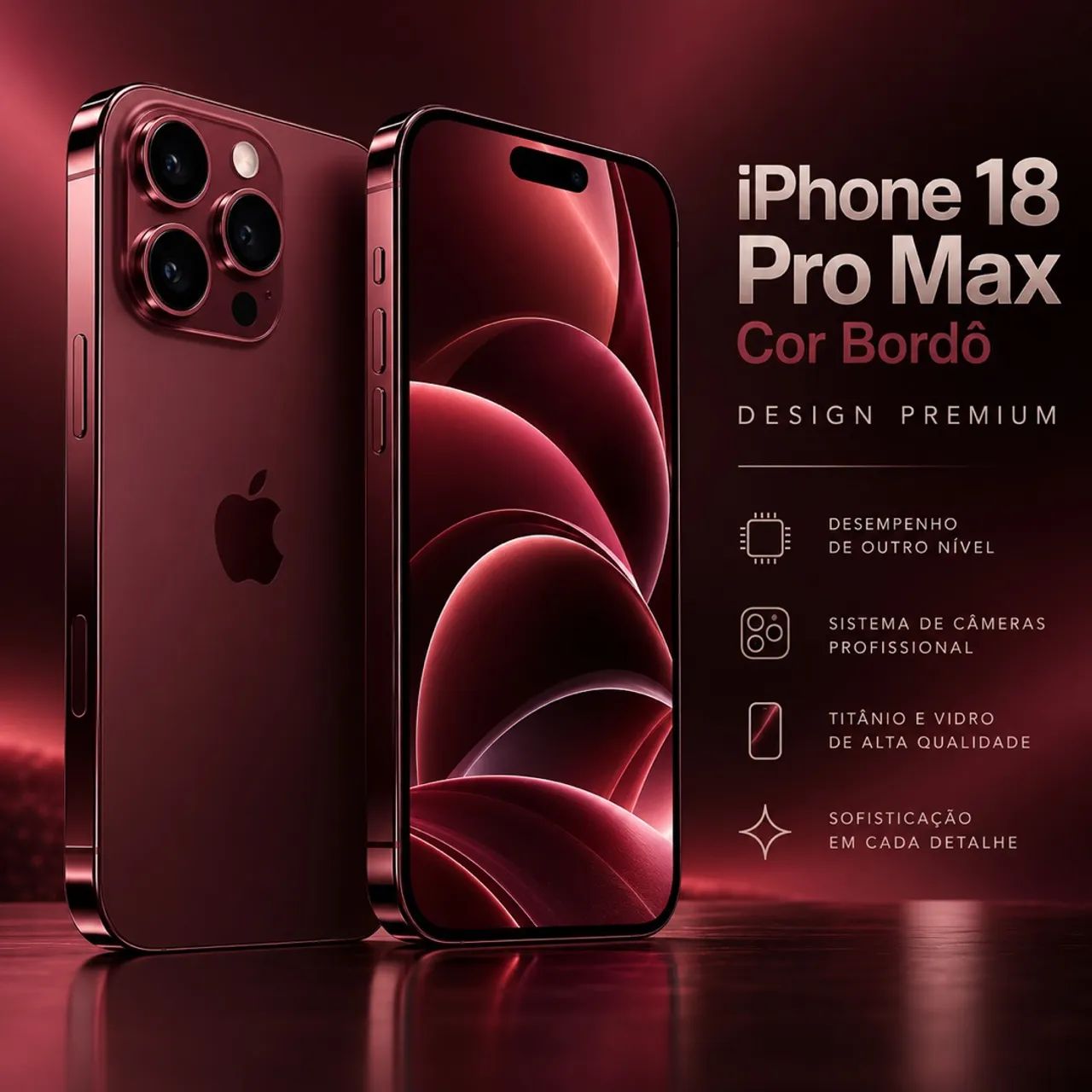IPHONE 18 PRO MAX 256GB - BORDO LACRADO