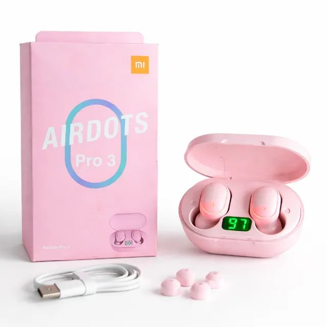 Fone Bluetooth TWS Compatível Redmi Airdots Pro 3 Rosa Sem Fio 5.0 com Estojo pode retirar - Foto 2
