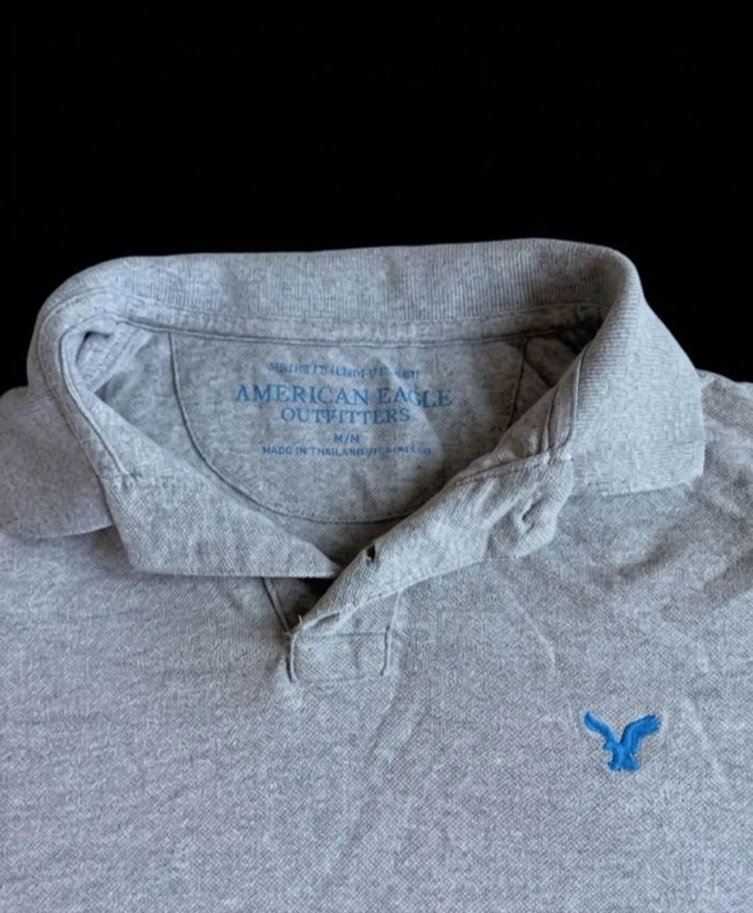 Camisa Polo American Eagle Original Cinza Tam M - Foto 2