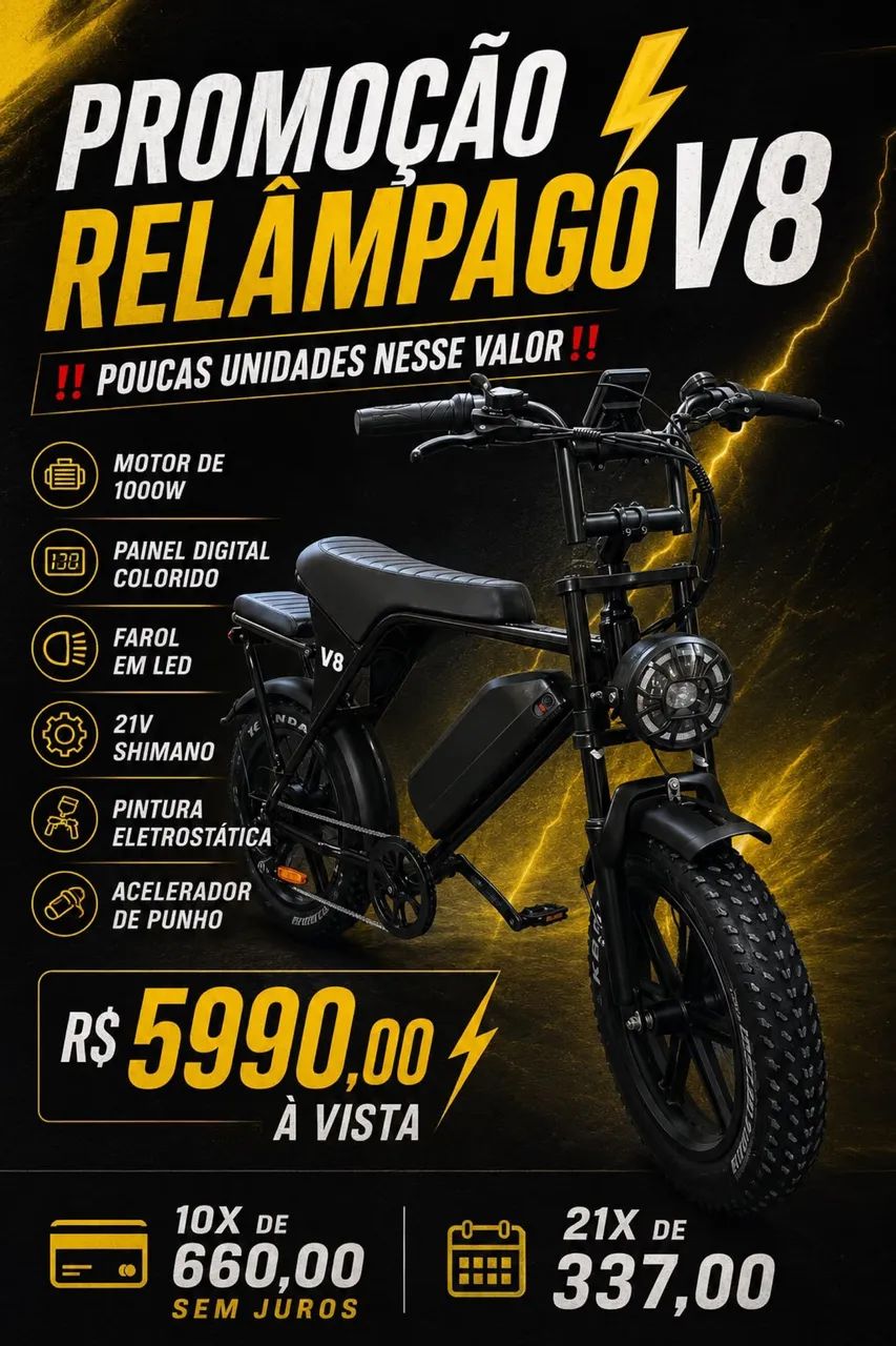 Bike elétrica v8 