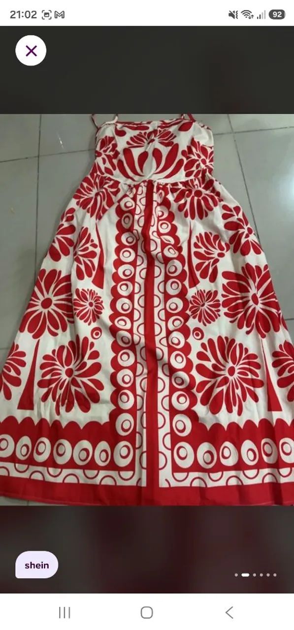 vestido shein midi estampado g - Foto 2