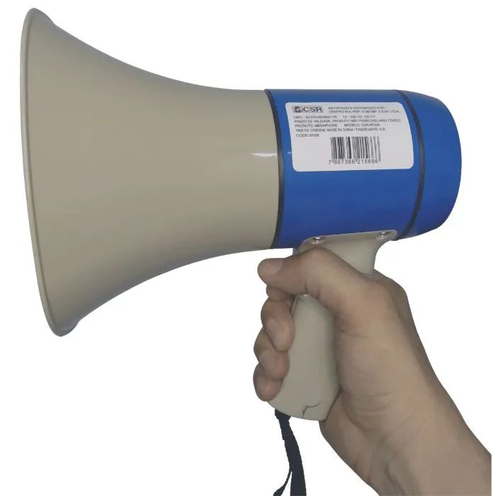 Megafone CSR NT 400 Cinza/Azul 30W Recarregável USB Gravação - Foto 3