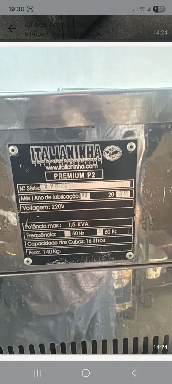 Máquina de sorvete italianinha 