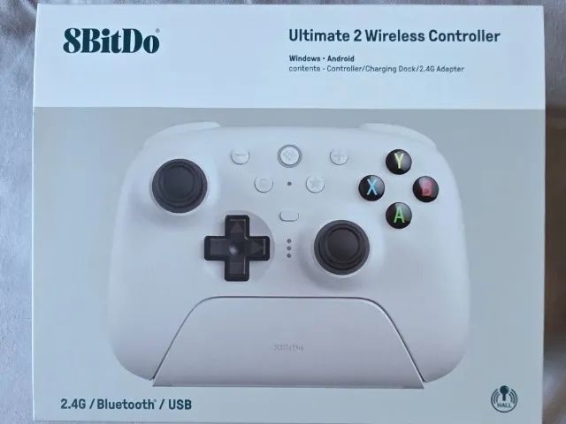 Controle 8BitDo Ultimate 2 Wireless Hall Effect Roxo - Preto - Branco - Lacrado - Original
