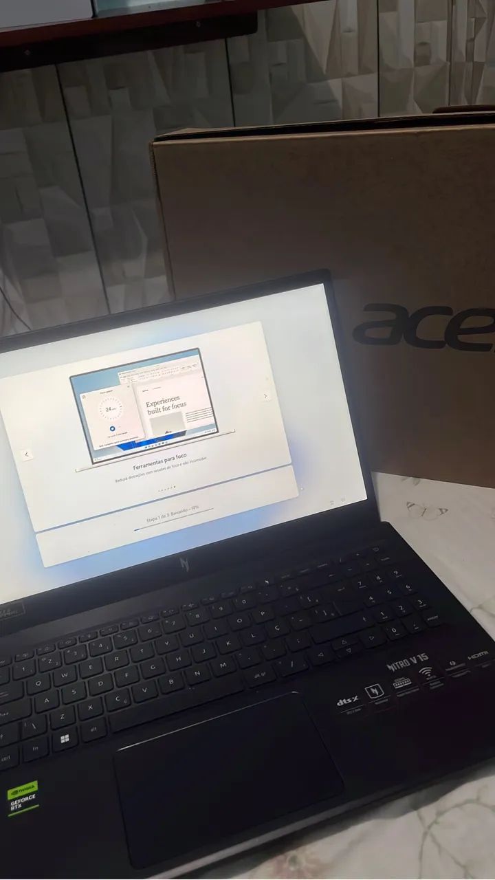 VENDO OU TROCO NOTEBOOK ACER NITRO V15 RTX 3050 - Foto 2