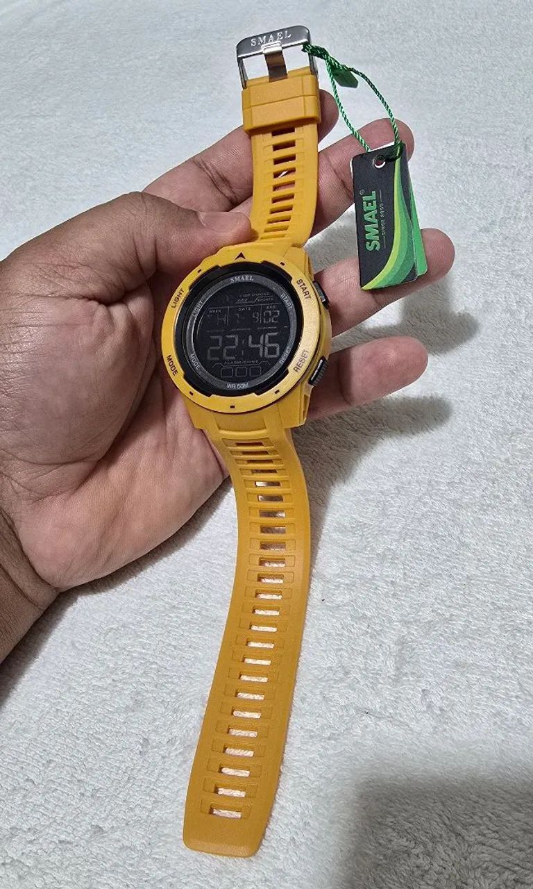 Relógio digital da SMAEL amarelo original  - Foto 2