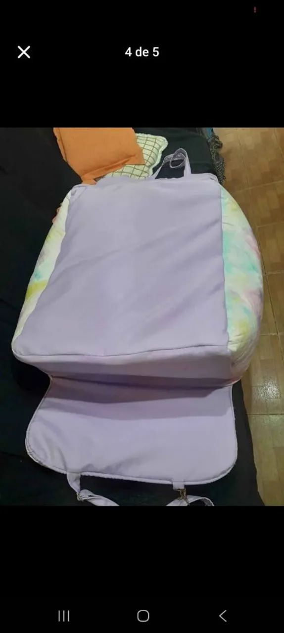 Cama pet forrada e acolchoada serve para carregar como bolsa em carro - Foto 5