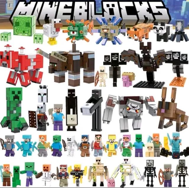 Minecraft Boneco do jogo compatível com L.E.G.O