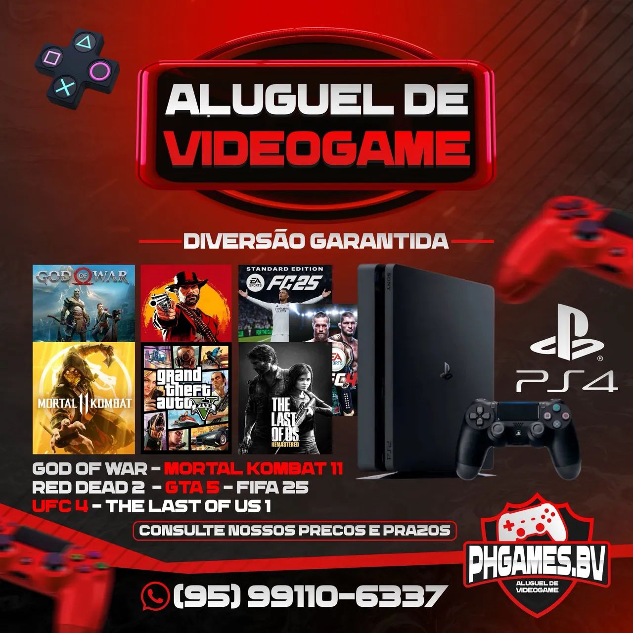 Aluguel de videogame 