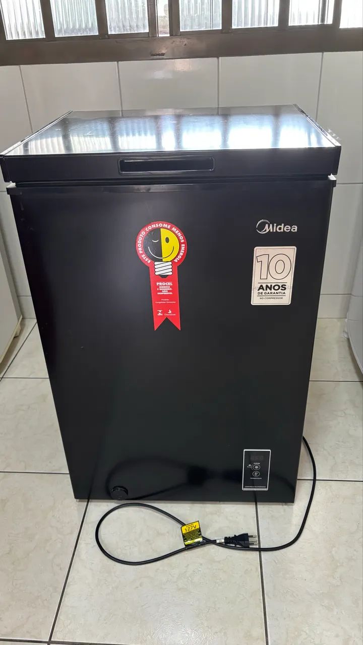 FREEZER HORIZONTAL MIDEA 100 LITROS PRETO  - Foto 3