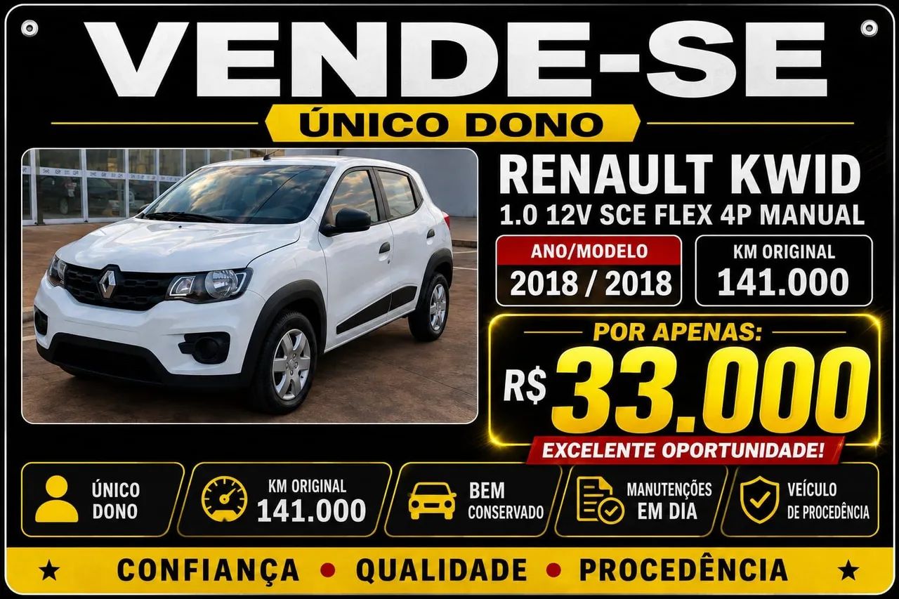 Renault Kwid KWID Zen 1.0 Flex 12V 5p Mec. 2018