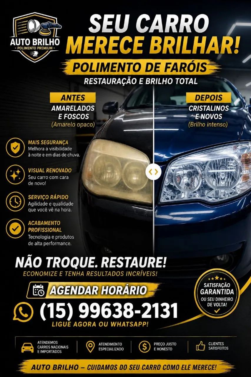 Polimento e revitalização de faróis  - Foto 2