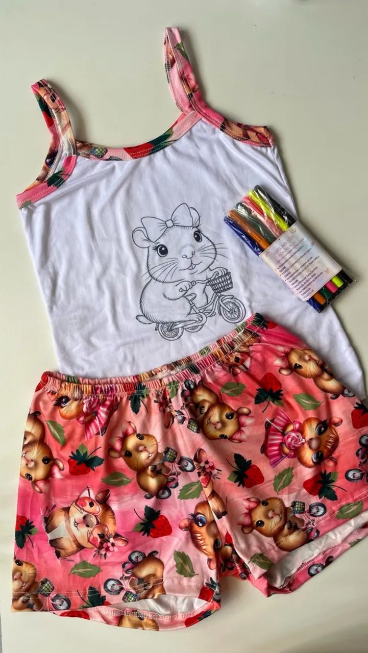 Pijama infantil para colorir  - Foto 3