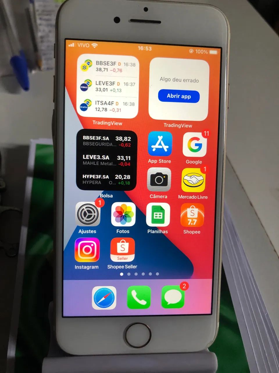 Celular iPhone 7 Gold 128GB  - Foto 2