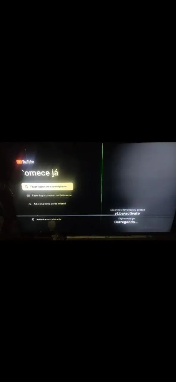 Tv smart Sony Bravia 65 Polegadas Com Listas na Tela e um Pouco escura de Resto Funciona .