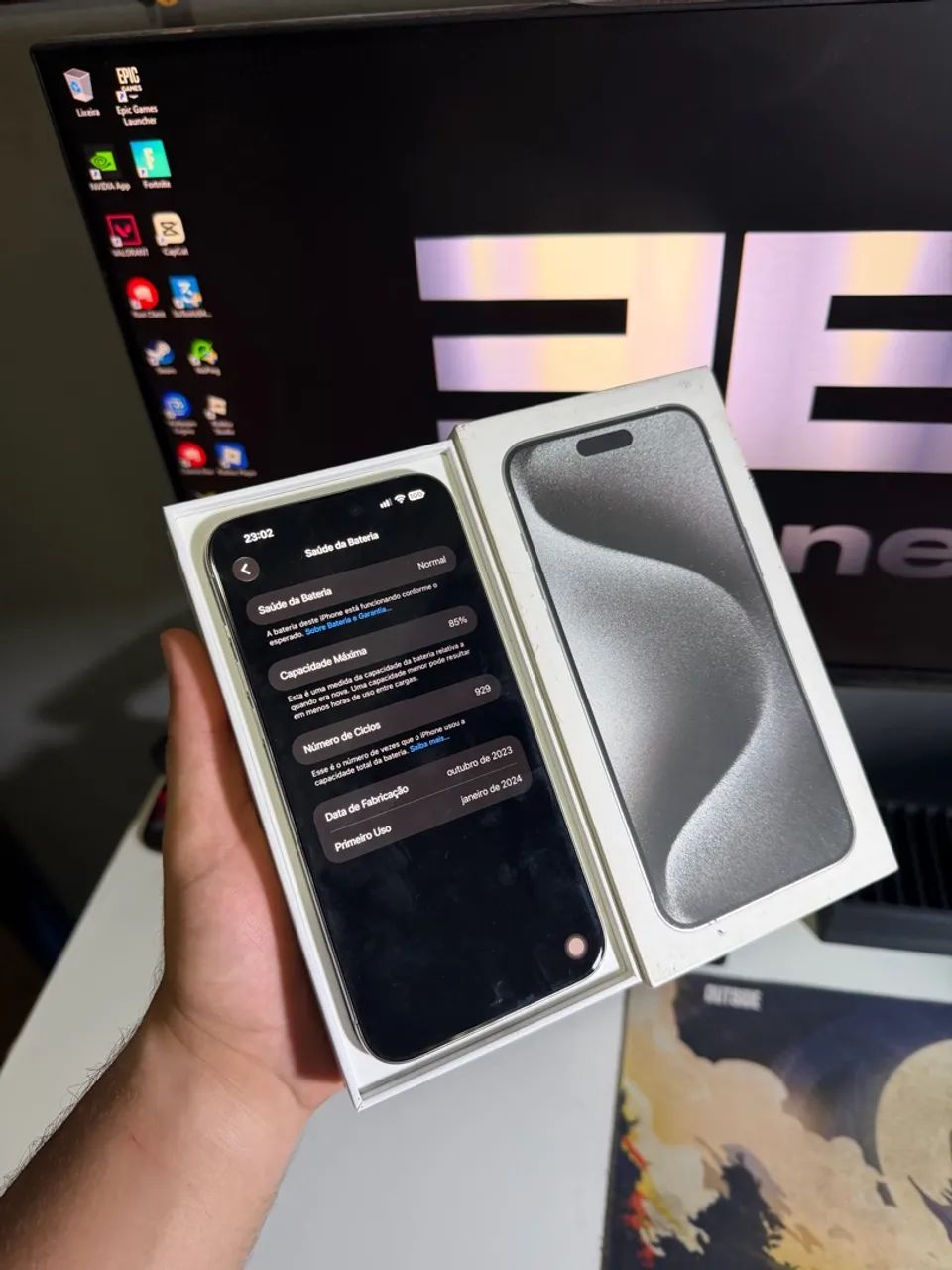 IPHONE 15 PRO MAX 256GB BRANCO - Foto 4