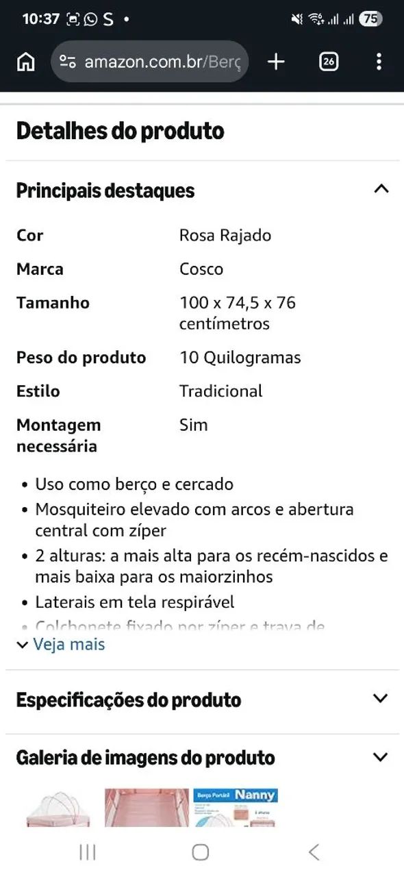 Berço infantil com colchão - Foto 4