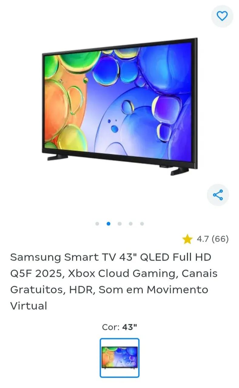 TV Samsung 43 QLED Full HD - Foto 3