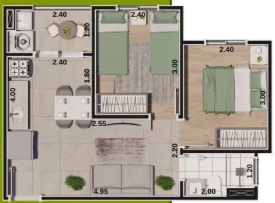 PLANTA 40m²