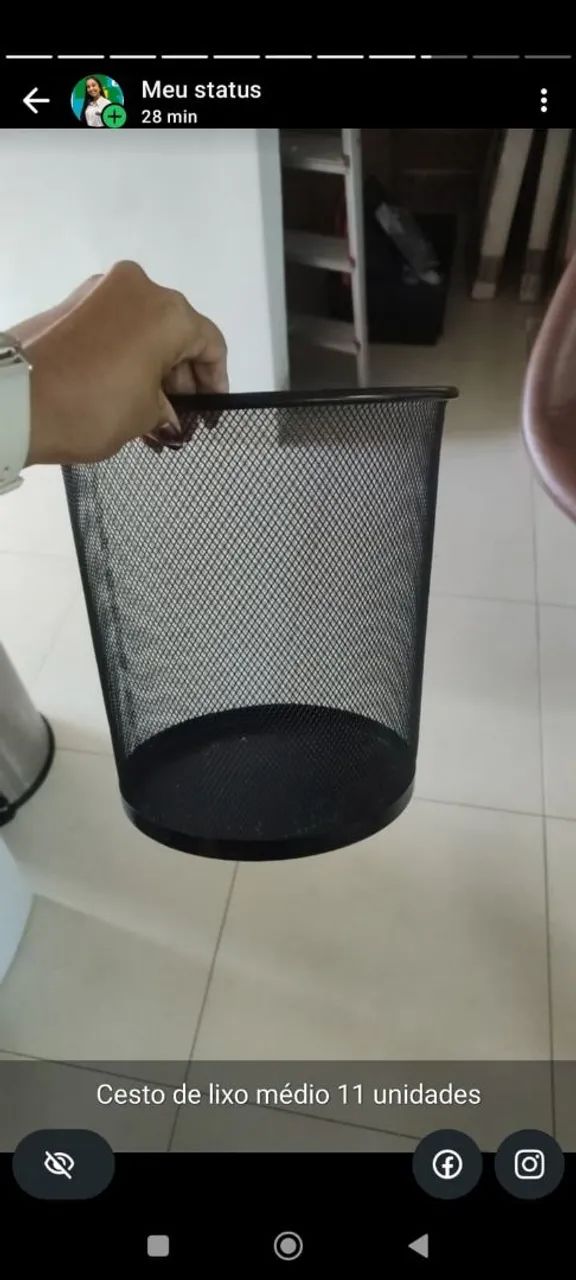 Cesto de lixo médio 