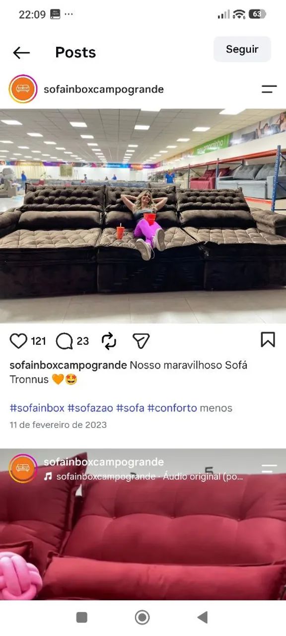 Sofá retrátil reclinável 3 metros 