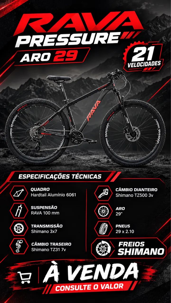 BICICLETA RAVA - Freios ximanos - Foto 2