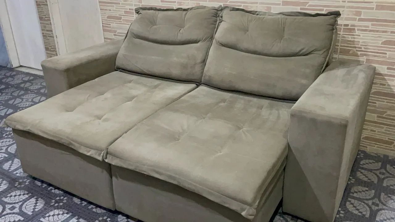Sofá retrátil reclinável - aceito cartão  - Foto 3